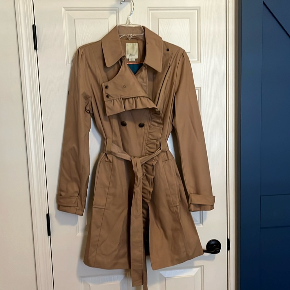 Anthropologie Elevenses Trench-style Coat Sz 12